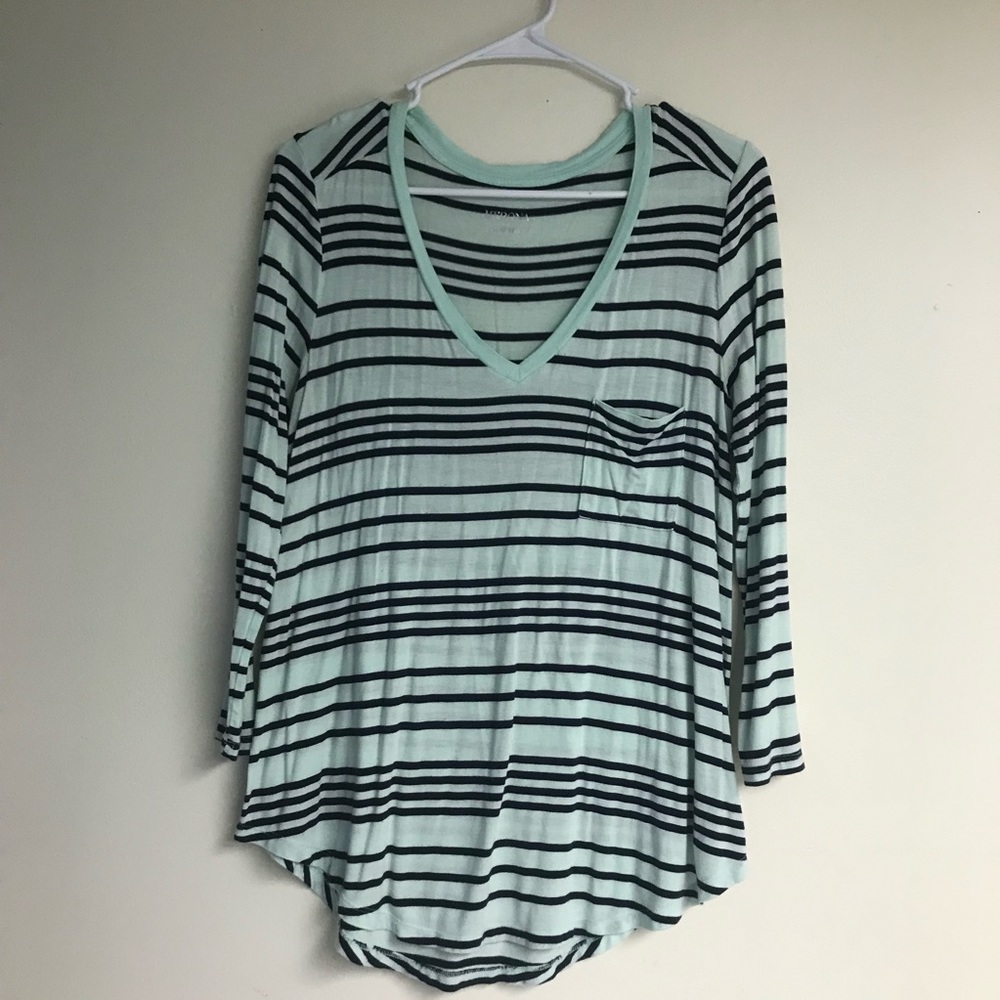 Mint Striped Top